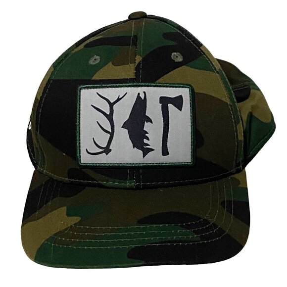Rep Your Wild Snap Back Hat Camo Green Hunting Fishing Camping Outdoors Gorpcore - Picture 1 of 10